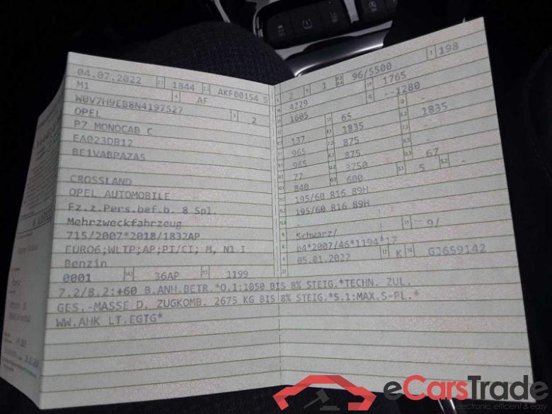 Opel Crossland (X)(2017->) DE - SUV5 1.2 Turbo EU6d, Elegance (EURO 6d), (Facelift) 2020 - 2022 #2