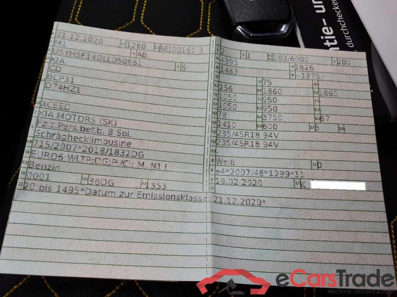 Kia XCeed (2019->) DE - SUV5 1.4 T-GDI EU6d-T, Xdition (EURO 6d-TEMP), 2020 - 2021 #6