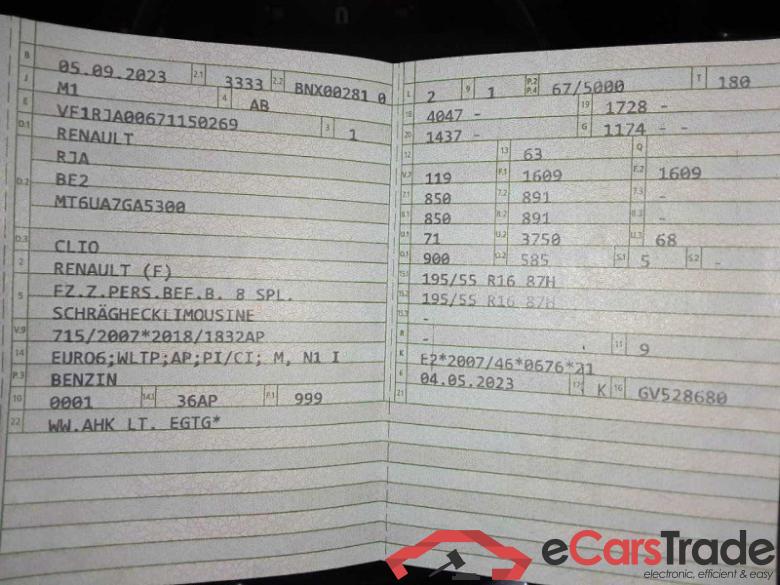 Renault Clio V (08.2019->) DE - LimS5 1.0 TCe 90 EU6d, Techno (EURO 6d), 2022 - 2023 #3