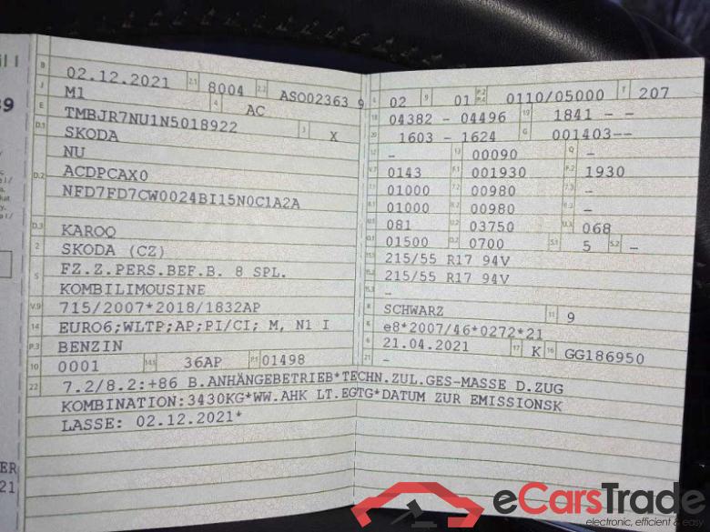 Skoda Karoq (NU)(2017->) DE - SUV5 1.5 TSI ACT EU6d, Clever OPF (EURO 6d), 2020 - 2021 #3