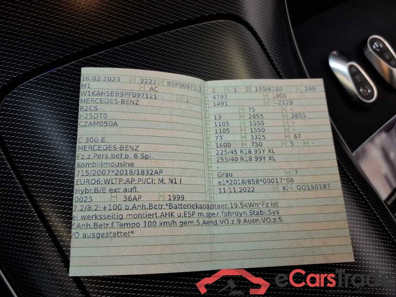 Mercedes-Benz C T-Modell (BM 206)(03.2021->) DE - Kb5 C 300 e EU6d, T AMG Line (EURO 6d), 2021 - 2023 #3