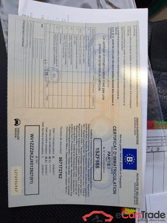 VOLKSWAGEN Caddy Van Caddy Fourgon  2,0 l TDI EU6 SCR BMT  75ch(55KW) Boîte manuelle 5 vitesses