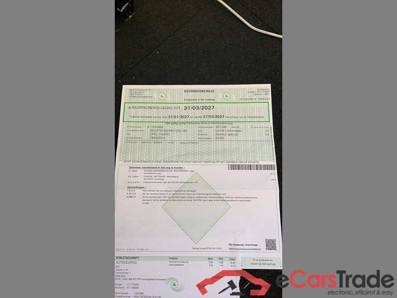 OPEL Vivaro 2700 Fou Swb Dsl Vivaro 2.0 #6