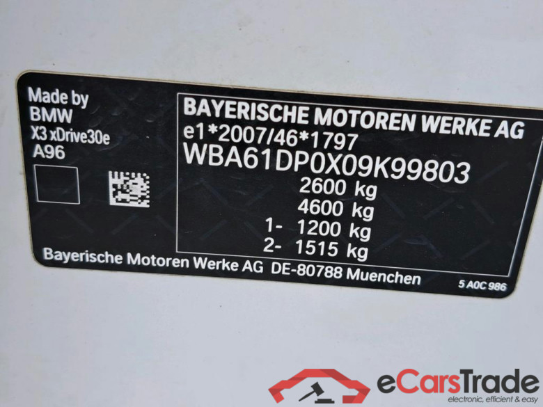 BMW - BMW X3 xDrive30e 272PK Business Edition Pack Business With Vernasca Mokka Seats & Parking Assistant Pack  * HYBRID * #6