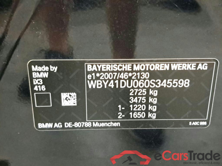 BMW I - BMW IX3 286PK With Climatic & Heated Electric Vernasca Seats & Pano roof & PDC Front & Rear & Dark Shadow Pack  * ELECTRIC * #6