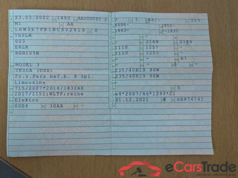 Tesla Model 3 - Lim4, RWD 60 kWh, 2021 - 2023 60 kWh #6