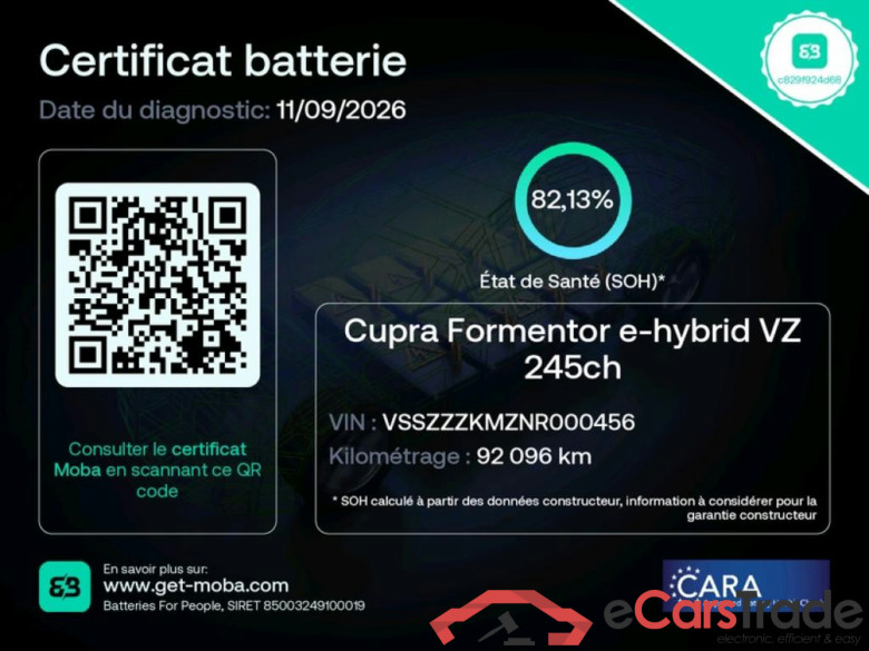 CUPRA Formentor / 2020 / 5P / SUV 1.4 e-HYBRID 245ch DSG6 VZ #2